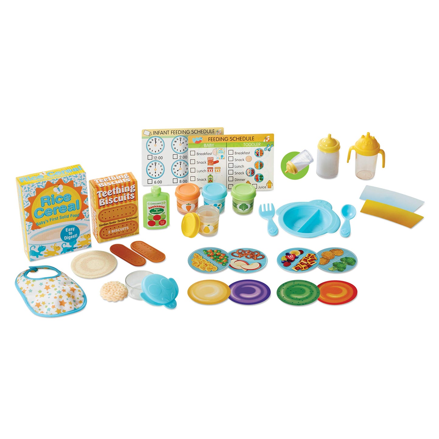 Melissa & Doug Mine to Love Mealtime Play Set for Dolls, 24 pcs, Plastic, Multi, Model 31708