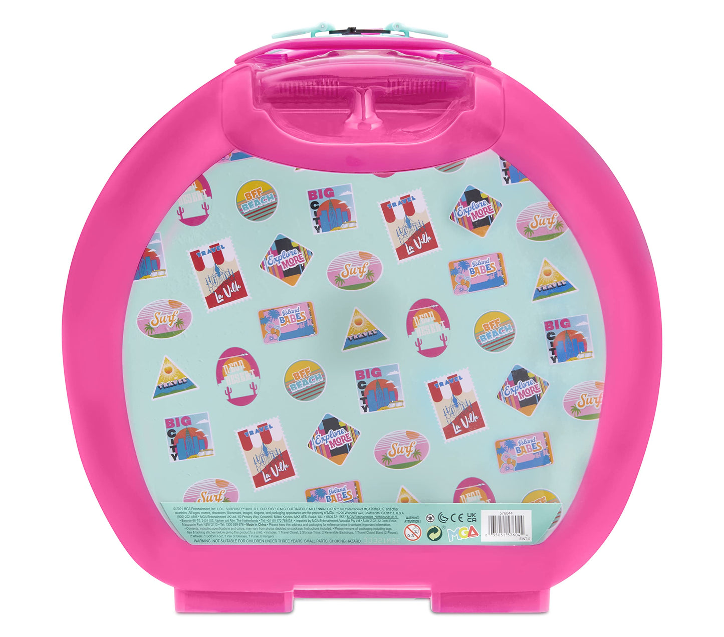 L.O.L. Surprise! Omg World Travel Fashion Closet On-The-Go With Rolling Storage Fits 4 Dolls And Accessories, Great Gift For Kids Ages 4+