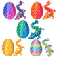 Tboline 5Pack 3D Printed Dragon Egg, Mystery Easter Egg Articulated Crystal Animals Fidget Toy For Kid Boy Girls, Mythical Piece