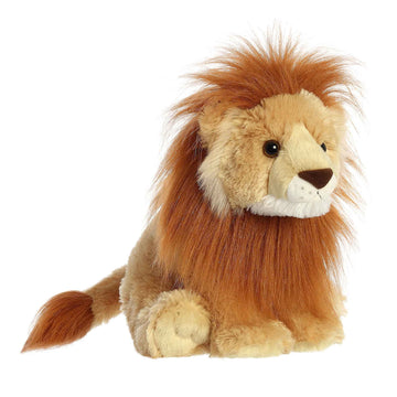 Aurora® Huggable Destination Nation™ Lion Stuffed Animal - Global Exploration - Learning Fun - Brown 12 Inches