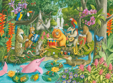 Ravensburger Rainforest River Band 100 Piece XXL Jigsaw Puzzle for Kids - 13367 - Every Piece is Unique  Pieces Fit Together Perfectly  Multicolor  19 x 14 inches