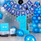 Blue Happy Birthday Banner Glitter Happy Birthday Sign For Backdrop Blue Birthday Party Decorations Flag Banner Garland For Boys Men Baby 1St Birthday Party Door Banner Wall Decor Supplies