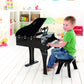 Hape Classic Grand Black Piano - 30-Key Wooden Musical Toy for Kids, 19.7x20.5x23.6 inches, Age 3+, Durable Wood and Metal Construction