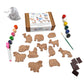 Born Shine Diy Wooden Magnetic Animal Painting Kit, Educational Arts And Crafts Set With Paint Colors, Brushes, Animal Cutouts F