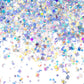 60 g/ 2.1 oz Holographic Star and Moon Table Confetti Iridescent Metallic Glitter Foil Confetti Sequin Star Moon Scatter for Hal