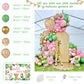 Pink Wild One Balloon Arch With Backdrop 59X40 Inch For Wild One Birthday Decoration, Safari Jungle Balloons Garland Arch Kit Gi