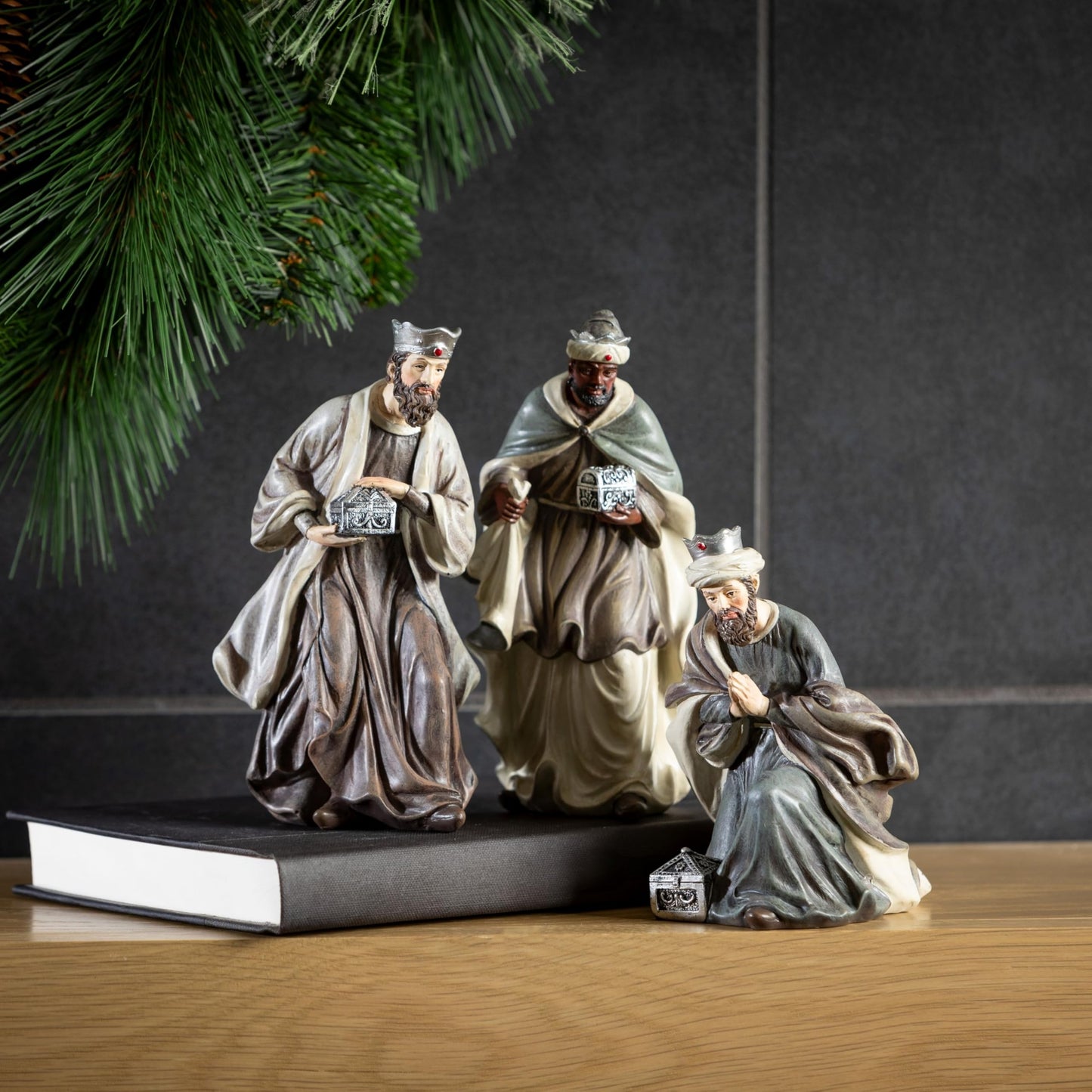 Sullivans Three Wise Men Nativity Set Of 3, Nativity Scene, Hand Painted Nativity Sets For Christmas, Tabletop Desk Display Chri