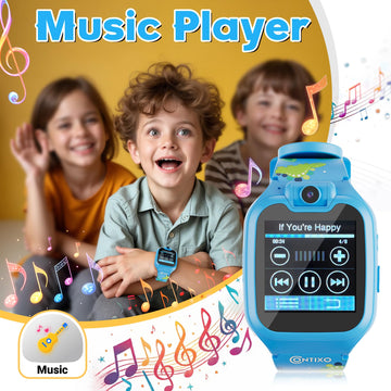 Contixo Kids Smartwatch - Educational Watch With Games, Camera, Music Player, Alarm, Customizable Wallpaper - For Boys & Girls Ages 4-12 (Blue)