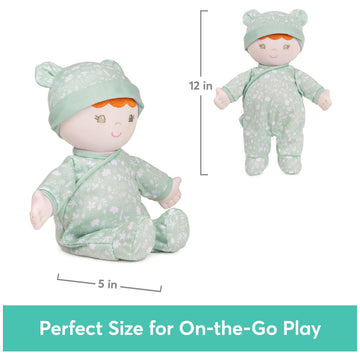 Gund Baby Sustainable Baby Doll, Plush Doll Made From Recycled Materials, For Babies And Newborns, Green, 12