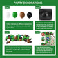 Football Birthday Party Decorations Set - Photo Booth Props for boys,Foil Fringe Curtain Backdrop,Foil Balloon,Green Balloons Bi