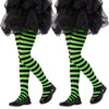 Manzi Girls Colored Striped Tights Toddler Kids Halloween Christmas Costume Pantyhose Witch Striped Leggings Baby Black And Whit