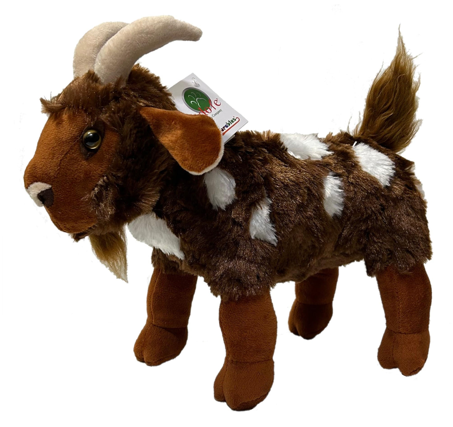 Adore Plush Company 15" Mocha Spotted Goat Plush Stuffed Animal Toy - Soft Brown Fabric