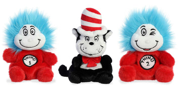 Aurora Palm Pals Bundle - Cat In The Hat, Thing 1, And Thing 2 (Plush 3-Pack)
