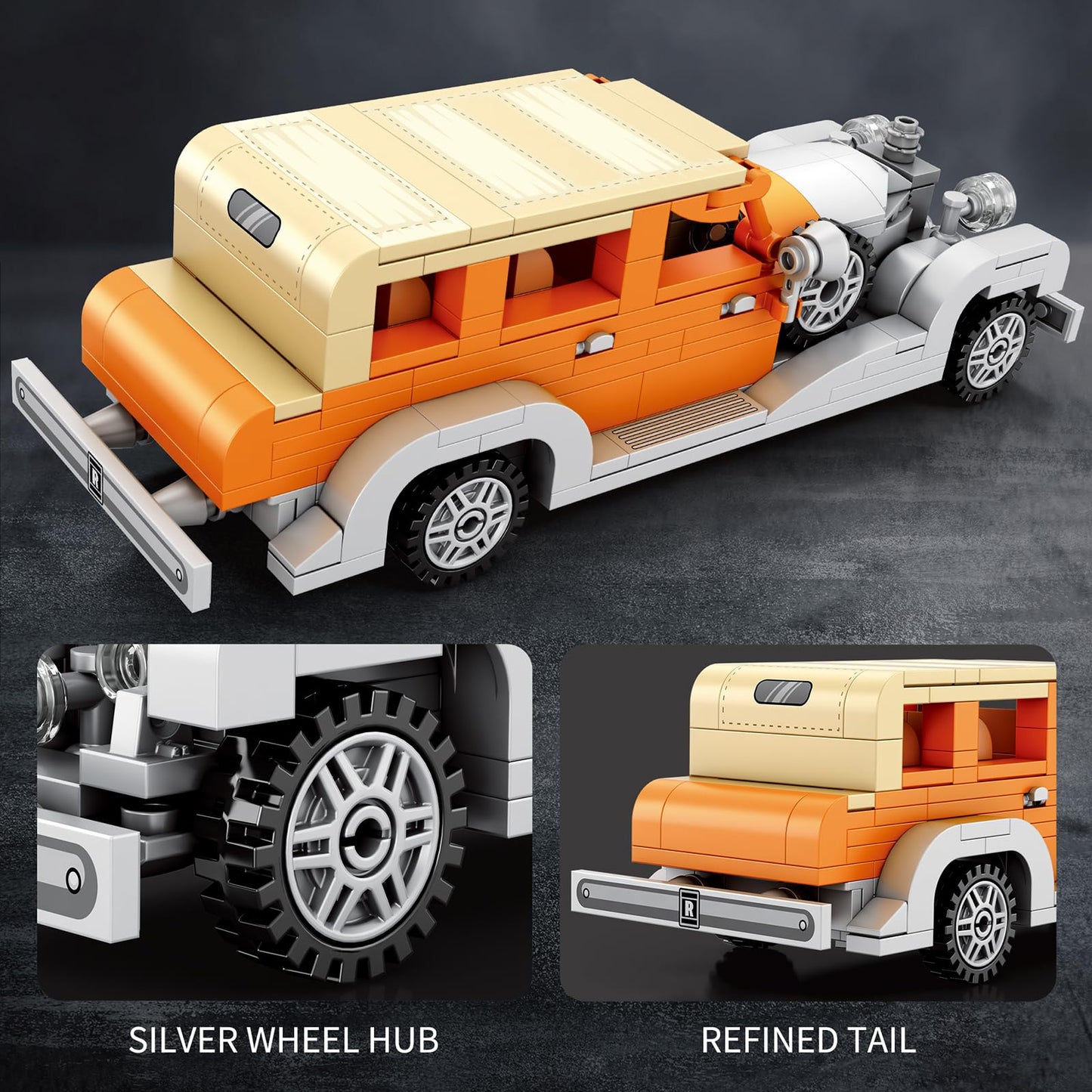 High Godo Race Car Models Building Blocks For Adults,Rolls Royce Phantom Classic Cars Toy For Boys Age 8-12,Birthday Gifts Ideas