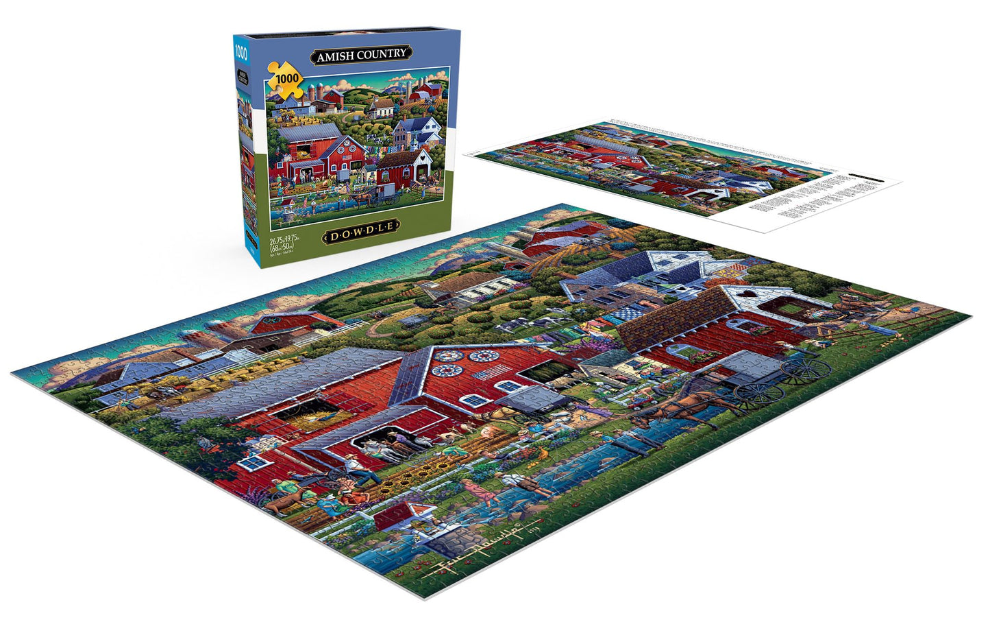 Buffalo Games - Dowdle - Amish Country - 1000 Piece Jigsaw Puzzle For Adults -Challenging Puzzle Perfect For Game Nights - Finished Size Is 26.75 X 19.75