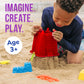 Click N' Play Toddler Beach Toys for Kids 3-10 - 13 Piece Sand Toys Including Sand Bucket, Watering Can, Rake, Shovel, 9 Sand Mo