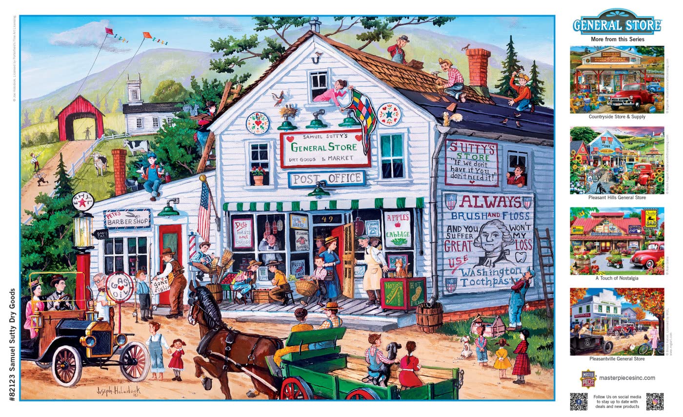 MasterPieces 1000 Piece Jigsaw Puzzle for mature-themeds  Family  Or Youth - Samuel Sutty Dry Goods - 19.25x26.75