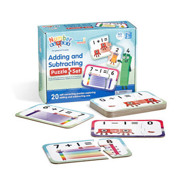 Hand2Mind Numberblocks Adding And Subtracting Puzzle Set Addition And Subtraction Games Math Puzzles Toddler Numbers And Countin