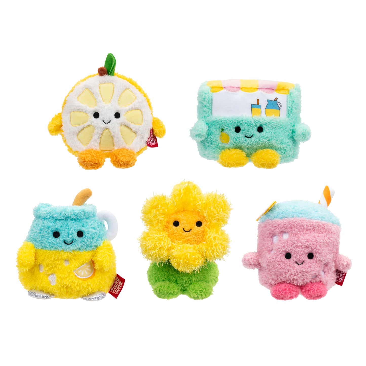 Bumbumz 4.5-Inch Lemonadestandbumz Plush 5-Pack - Lemon Leah, Strawberry Lemonade Shivani, Dandelion Darlene, Lemonade Stand Lar