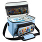 Annmore Tonies Carrying Case - Blue Leather Travel Bag with Clear Pocket for Toniebox and Figures