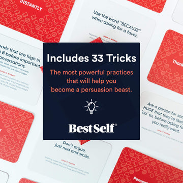 BestSelf Co. Persuasion Deck - 33 Skill Cards for Mastering Persuasion Tricks, Red