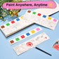 4Pack Mini Paint Pad, Mini Paint Pads, Watercolor Paint Pad, Pocket Watercolor Painting Book, Mess Free Water Color Paint Set Ar