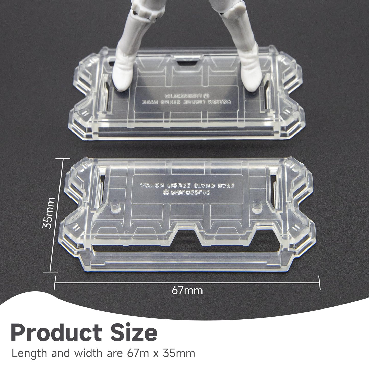 Nc Ebco 30 Pieces Action Figure Display Stands Clear Doll Model Support Stand For 3 75 Inch Action Figures  Transparent Action F