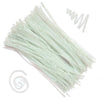 Carykon 200 PCS Glitter Tinsel Creative Arts Stems Pipe Cleaners-12 Inch (Colorful White)