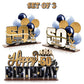 Lingteer Happy 50Th Birthday Gold Acrylic Table Topper Centerpieces Set - Cheers To Fifty Years Old Birthday 50Th Bday Party Gift Decorations.