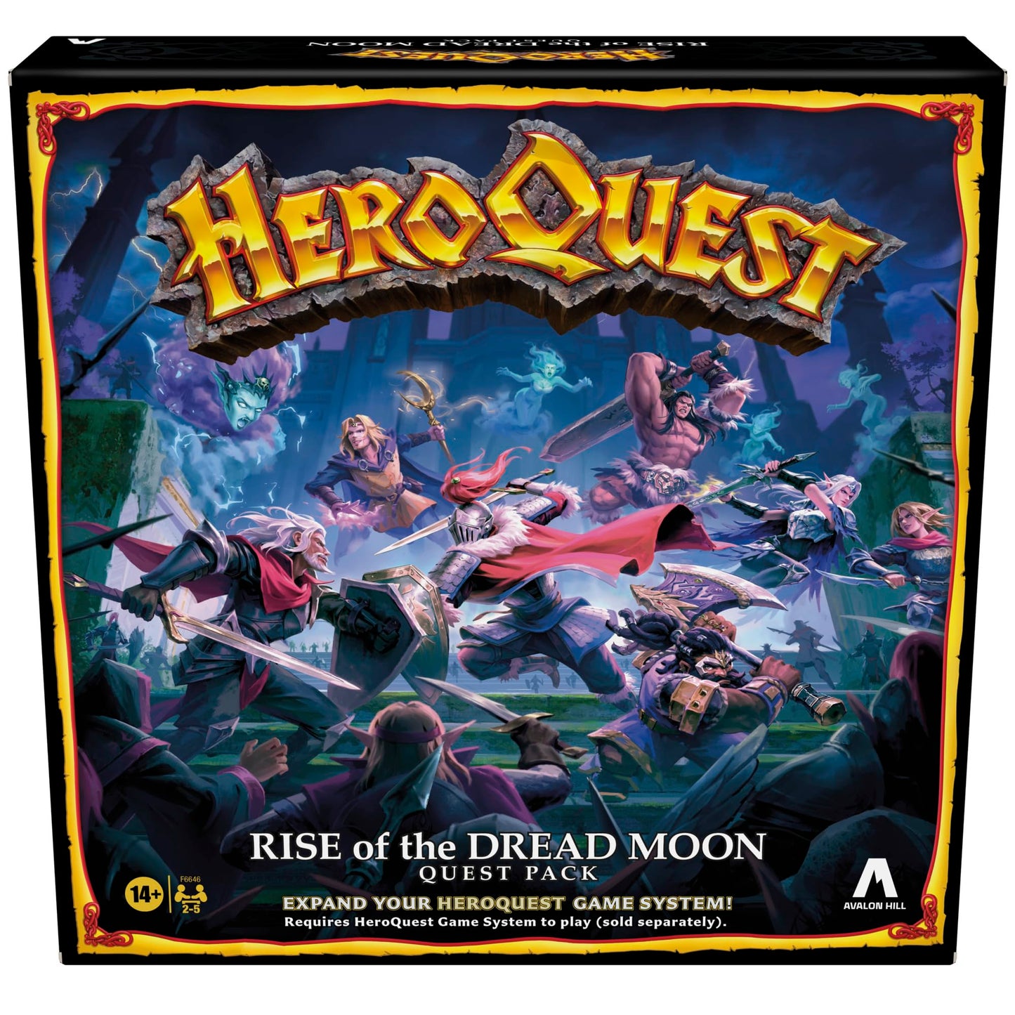 HeroQuest Rise of The Dread Moon Quest Pack  Requires HeroQuest Game System to Play  Roleplaying Games for 2-5 Players  Ages 14+-New