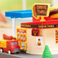 Driven By Battat Kids Gas Station & Drive-Thru Restaurant Playset With Food Truck - Toddler Boy Toys With Moving Parts - Compatible With Pocket Series Tracks - Toddler Toys