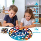 Ruikiyart 500 Pieces Dolphin Wooden Jigsaw Puzzle, Unique Shaped Sea Animal Gift for Adults and Kids, 16.5"x16.5", Eco-Friendly Wood