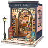 Fsolis Book Nook Kit  DIY Miniature House Kit 3D Puzzles for mature-themeds  Booknook Library Tiny House Mini Bookshelf Diorama Decor Gifts for Women Teenagers Book Lovers (Jack 's Bookery)