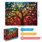 EIYRURU 300 Pieces Stained Glass Puzzle for mature-themeds Colorful Mosaic Tree of Life Jigsaw Puzzle Large Piece for Kids mature-themeds Seniors Challenging Puzzle & Perfect Family Game (20.5 x 15 in)