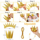 Girls Fairy Costumes, Fairy Wings Dress Up Wings Star Wand And Gold Crowns, Halloween Costume Dress Up Accessories 13 Inches Gold Fairy Wand Party Crowns Birthday Decorations Party Play Accessories