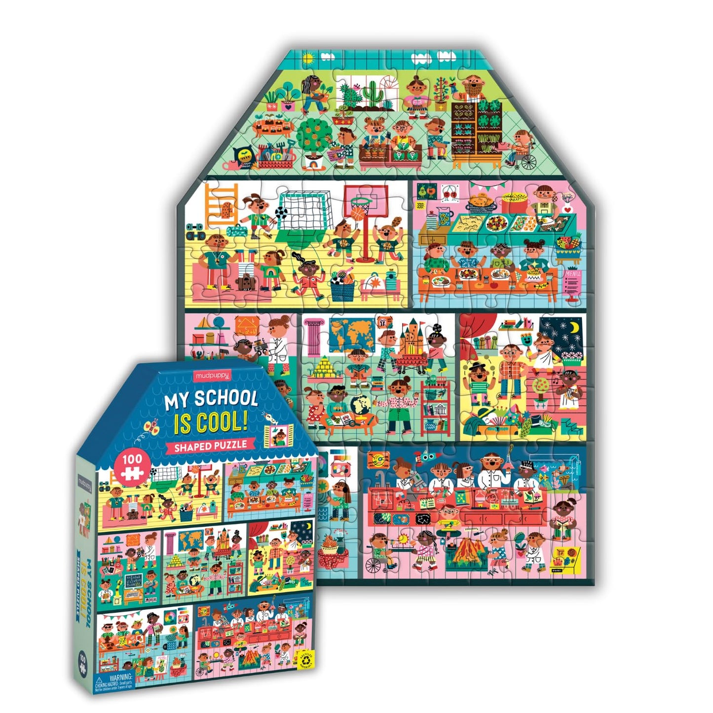 My School is Cool 100 Piece Puzzle House-Shaped Puzzle