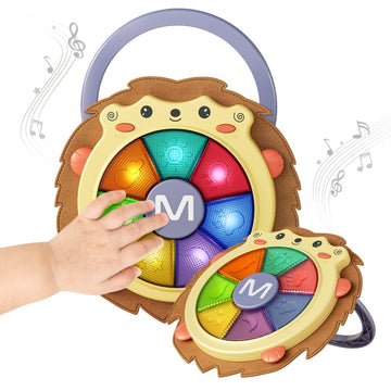 Tumama Baby Musical Drum Toy, Light Up Toys Electronic Music Sound Baby Toys Toddler Musical Instruments Light Up Game Baby Slee