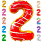 Katchon, Donut 2 Balloon Number - 40 Inch | Two Sweet Birthday Balloons, Two Sweet Birthday Party Supplies | Number 2 Balloon, Number 2 Donut Balloon | Two Donut Balloon For 2Nd Birthday Decorations