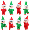 Juinipe Christmas Elf Doll Elf Doll Toy Christmas Baby Twin Elf Boy and Girl Doll Christmas Miniature Accessories for Christmas Decoration (8 Pieces)