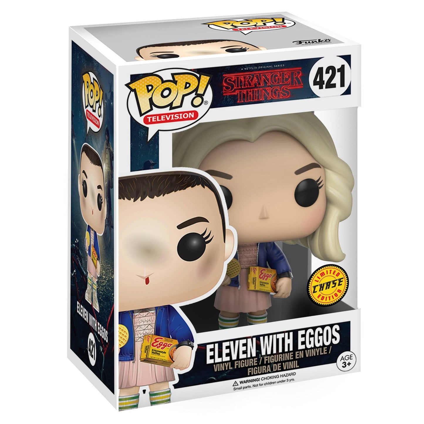 Funko Pop Stranger Things Eleven with Eggos Vinyl Figure  Styles May Vary - with/Without Blonde Wig Multicolor Standard 13318 - Collectable Vinyl Figure - Gift Idea - Official Merchandise