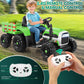 Hikole Kids Ride on Tractor, 12V Electric Tractors with Trailer, Remote Control, 11-LED Headlights, 3-Gear-Shift, 30W Dual Motor