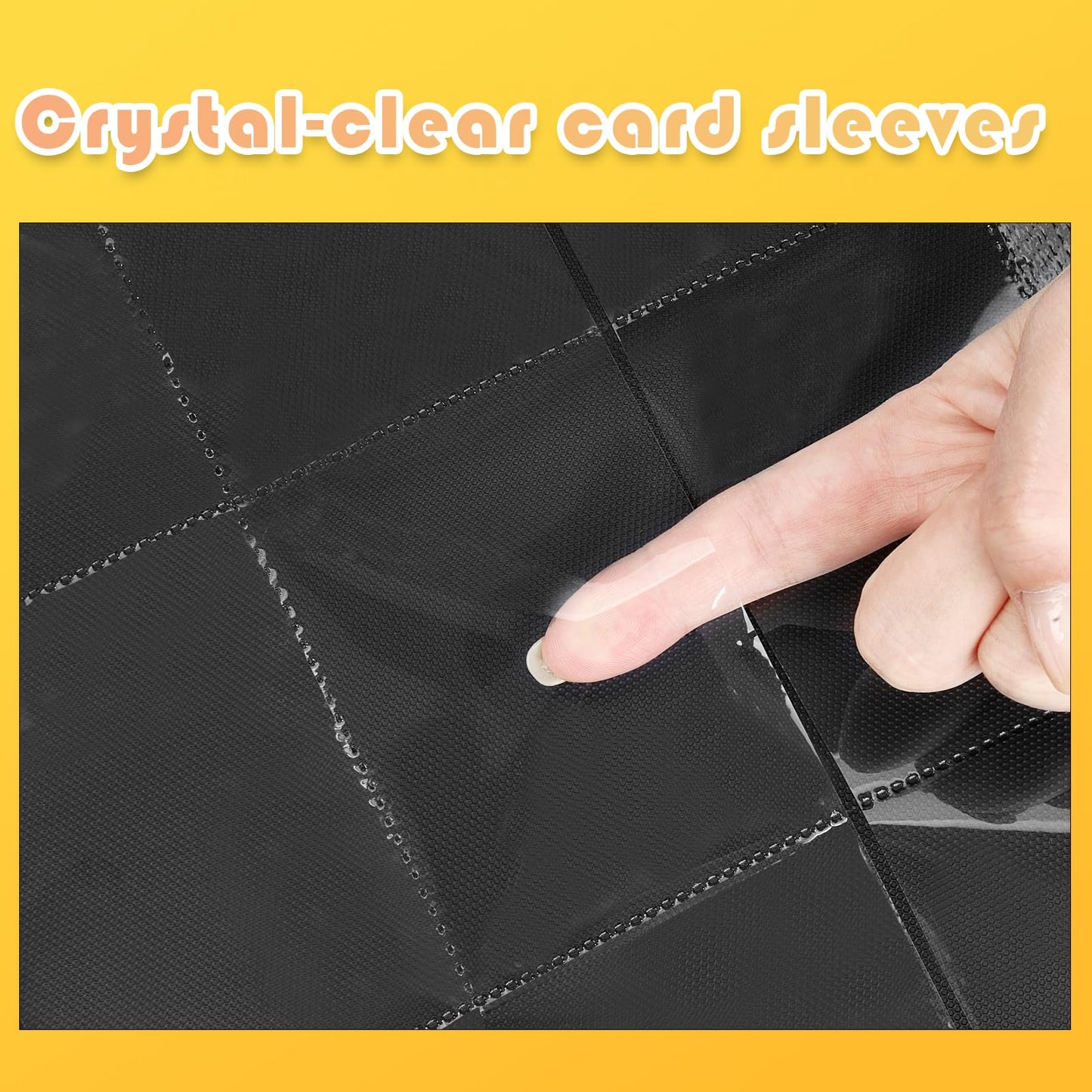 enhanced 1000+ Pockets Trading Card Binder  16-Pocket Ringless Side-Loading Album for TCG  MTG  Lorcana  Sports & Standard-Size Cards (Yellow)