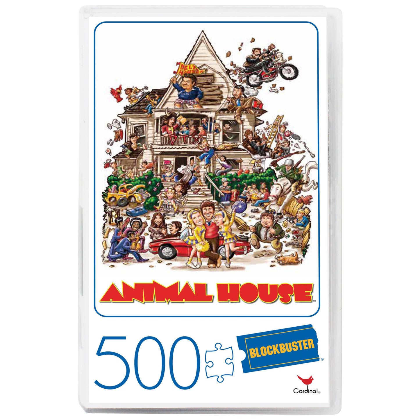 Spin Master Animal House 500-Piece Puzzle in Retro VHS Case - Plastic, 1 Size
