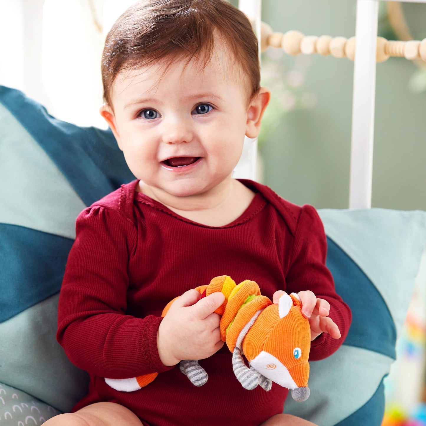 HABA Fox Soft Corduroy Vibrating Plush Baby Toy