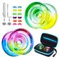 2 Pack of K2 Crystal Responsive YoYo, Plastic Yoyos for Kids Beginner, Dual Purpose Yoyos for Beginners with 12 Yoyo Strings + R