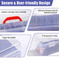 Glimstone Premium Storage Box For Toploader - Large For 200+ Toploaders Or 1000+ Trading Cards, Portable Sports Card Storage Box