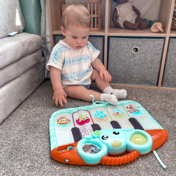 Playgro Melody 4-In-1 Music And Lights Baby Piano - Multi-Functional Kick Pad With Engaging Lights And Sounds For Babies 0+ Months - Musical Toy For On-The-Go Sensory Exploration & Developmental Fun
