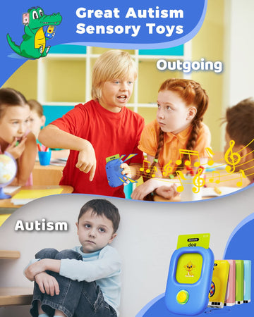 Kokodi Toddler Toys - Talking Flash Cards For Boys 2 3 4 5 Year Old Birthday Gifts, Autism Speech Therapy Toys For Autistic Chil