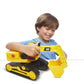 CAT Power Haulers Excavator - Yellow Construction Vehicle with Motion Drive, Lights & Sounds for Kids Ages 3+, Model 82268