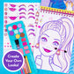 Barbie Makeup Artist Magazine By Horizon Group Usa, Create Your Own Hair & Makeup Looks Using 130+ Stencils, 180+ Stickers, Crayons, Pretend Makeup & More